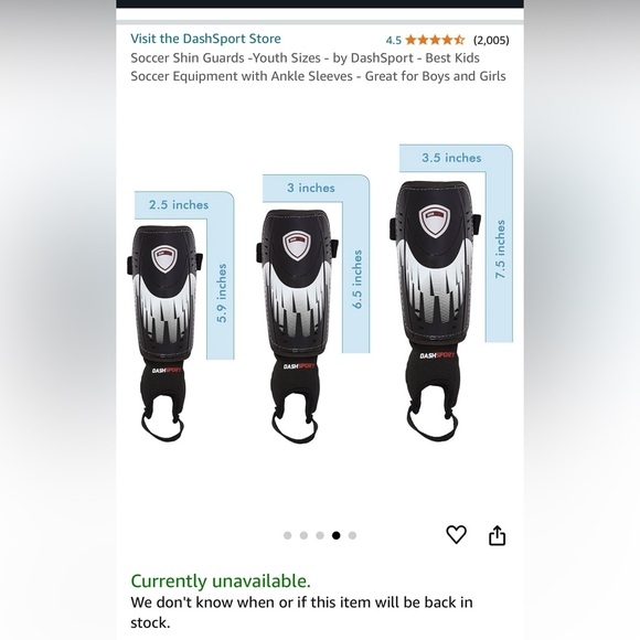 Soccer Shin Guards Youth S with Ankle Sleeves. DashSport - Picture 2 of 10